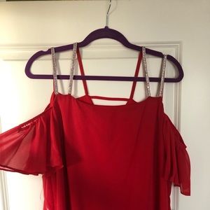 Red cocktail dress